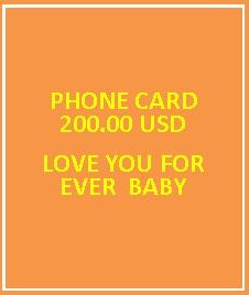 PHONE CARD 200 USD ( TỔNG SỐ PHÚT SG/HN 9500 )
