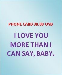 PHONE CARD 30.00 USD (TỔNG SỐ PHÚTSG/HN 1232)