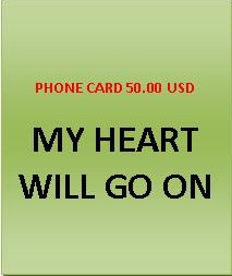 PHONE CARD 50.00 USD ( TỔNG SỐ PHÚT SG/ HN 2054)